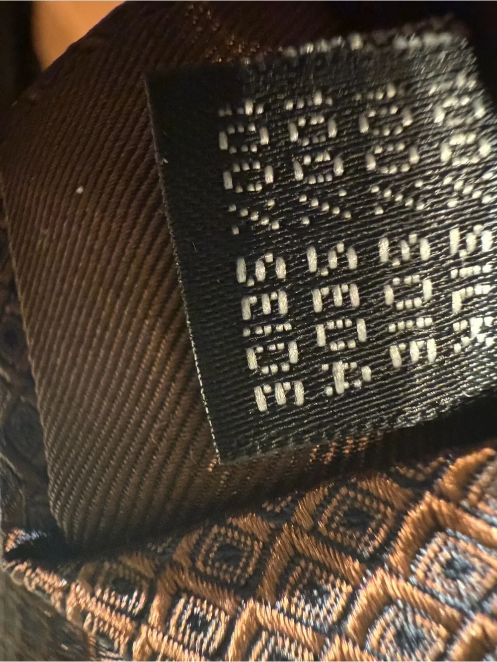Patek Philippe Men's Geometric Tie in Brown and Navy